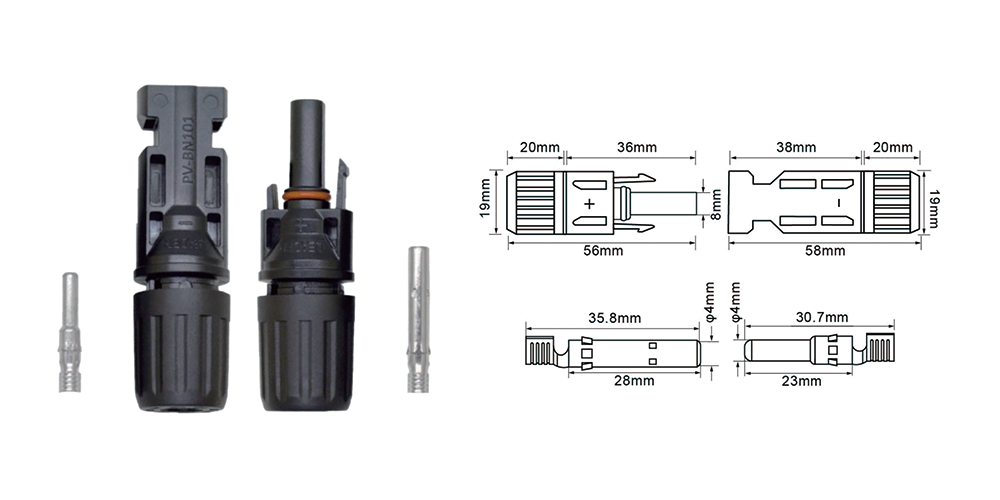 Male Female TUV | Solar Wire Connector - SQ Cable